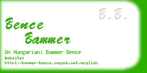 bence bammer business card